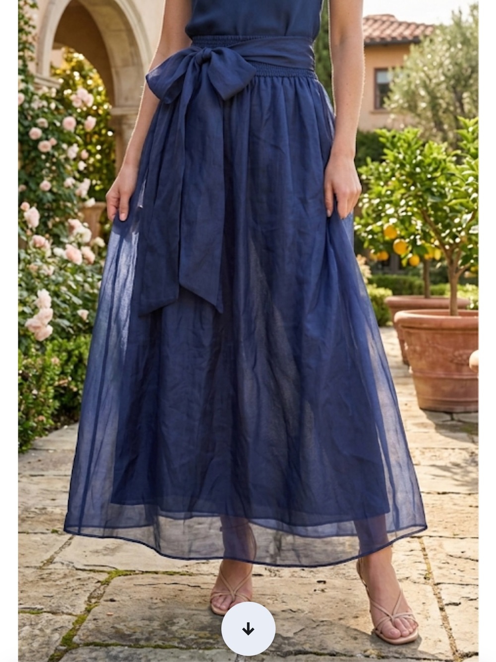 Gretchen Scott Silk  Skirt and Sash Size M NWT